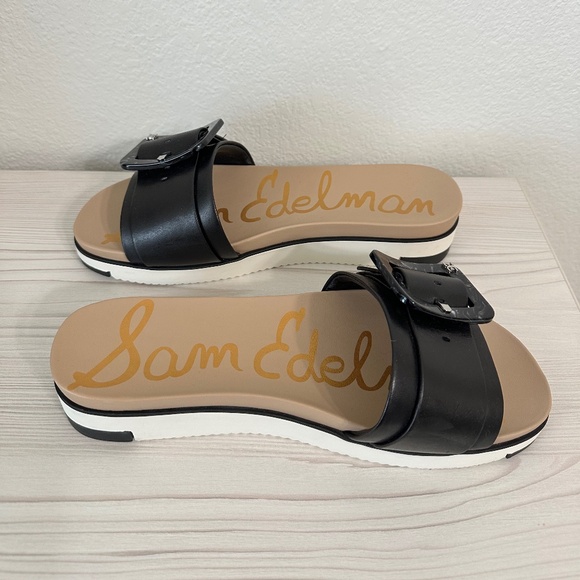 Size 8.5 Sam Edelman Ariane Black Slide Sandals - Picture 2 of 10